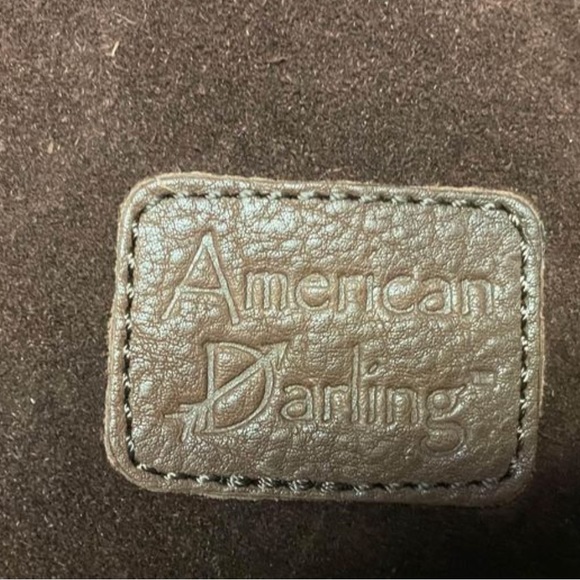 AMERICAN DARLING conceal carry crossbody bag hand tooled tourqoise stone RTL 495 - Picture 4 of 13